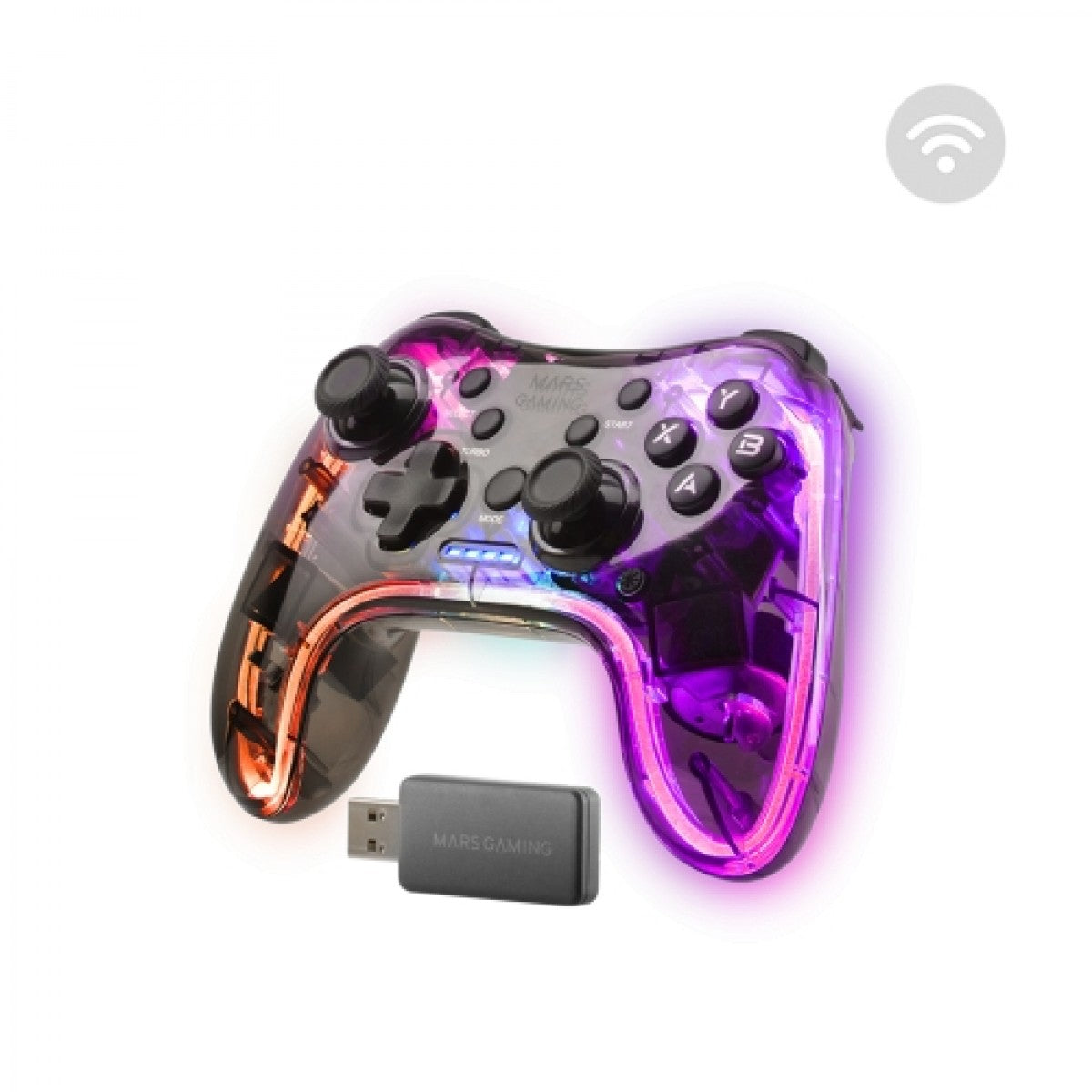 Mars Gaming MGP-24 Wireless Gaming Controller RGB / USB 2.4GHz / USB-C / X-input &amp; D-input